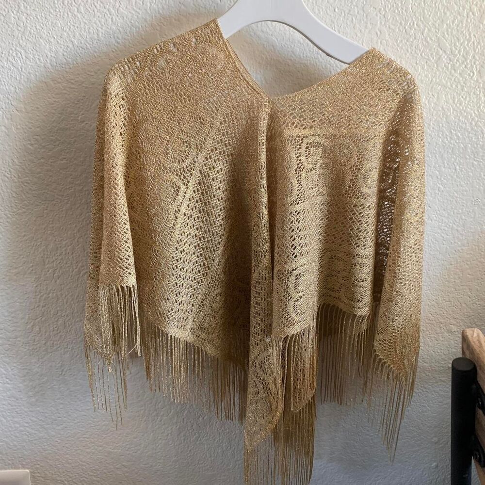 Unbranded Women's Gold and Tan Top